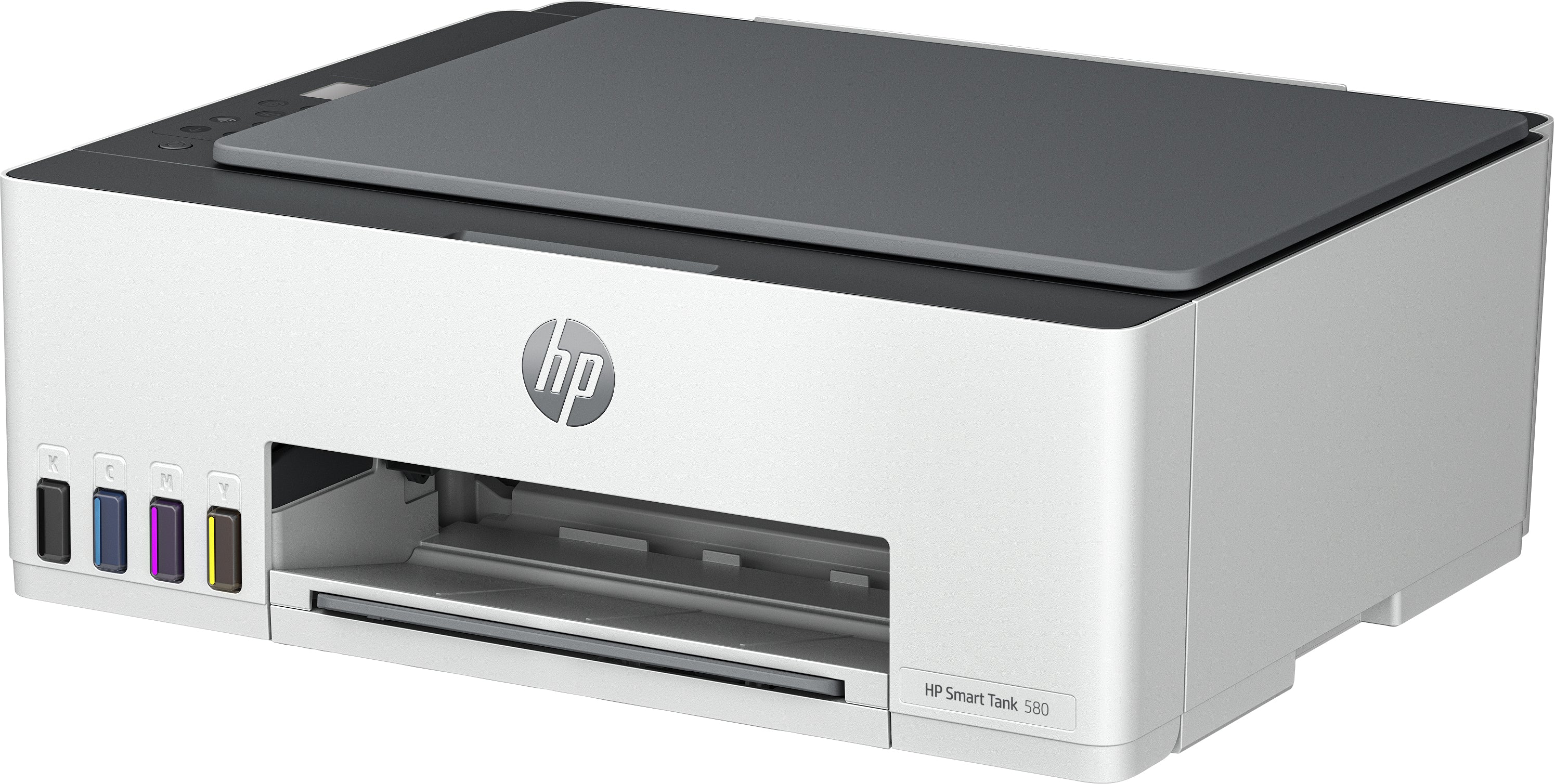 HP Smart Tank 580 All-in-One Printer, Home and home office, Print, copy, scan, Wireless; High-volume printer tank; Print from phone or tablet; Scan to PDF 1F3Y2A#BEW