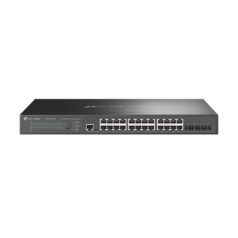JetStream Commutateur géré L2+ 24 ports 2,5GBASE-T et 4 ports 10GE SFP+ avec 16 ports PoE+ et 8 ports PoE++
