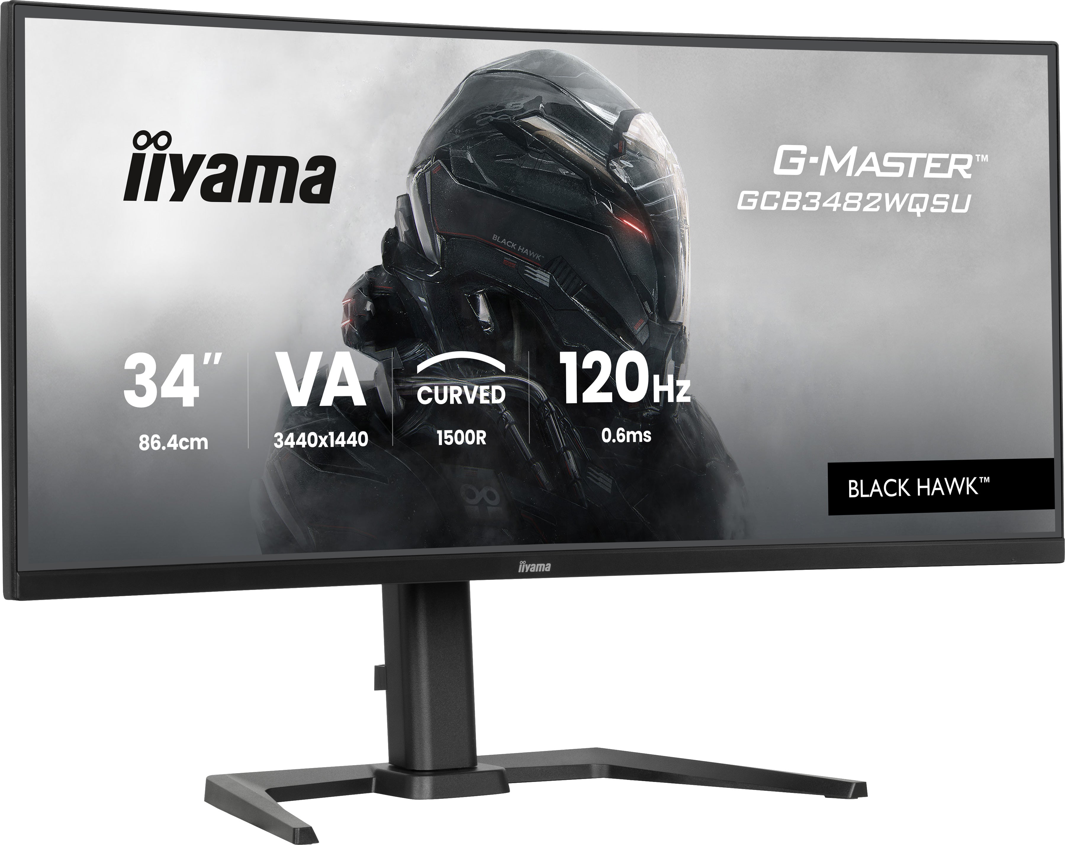 G-Master Black Hawk - Écran incurvé Ultra Large Quad HD 34 pouces - 1440x3440 GCB3482WQSU-B1