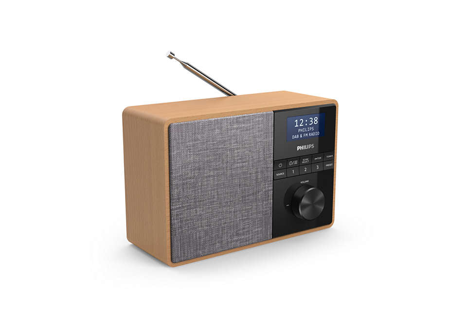 Philips TAR5505/10 radio Draagbaar Digitaal Zwart, Grijs, Hout TAR5505/10