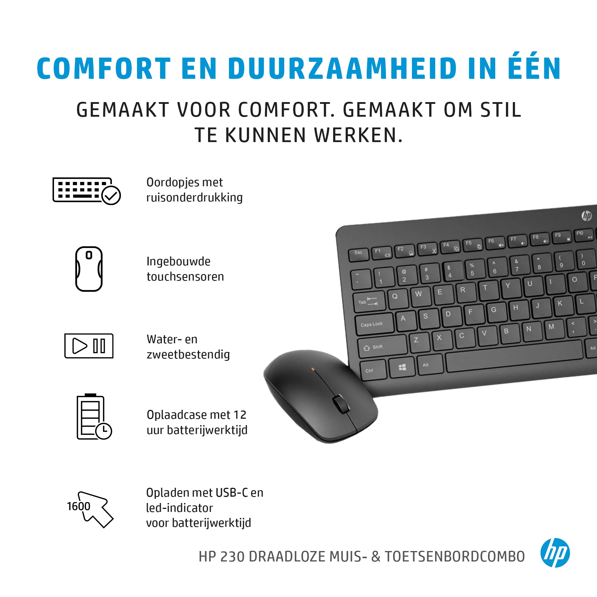 230 Wireless Keyboard and Mouse Set - QWERTY 18H24AA#ABB