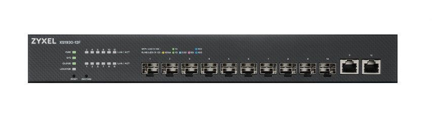 10 ports 10G Fibre + 2 ports Multi-Gig Commutateur Fibre Intelligent Géré - NebulaFlex Cloud XS1930-12F-ZZ0101F