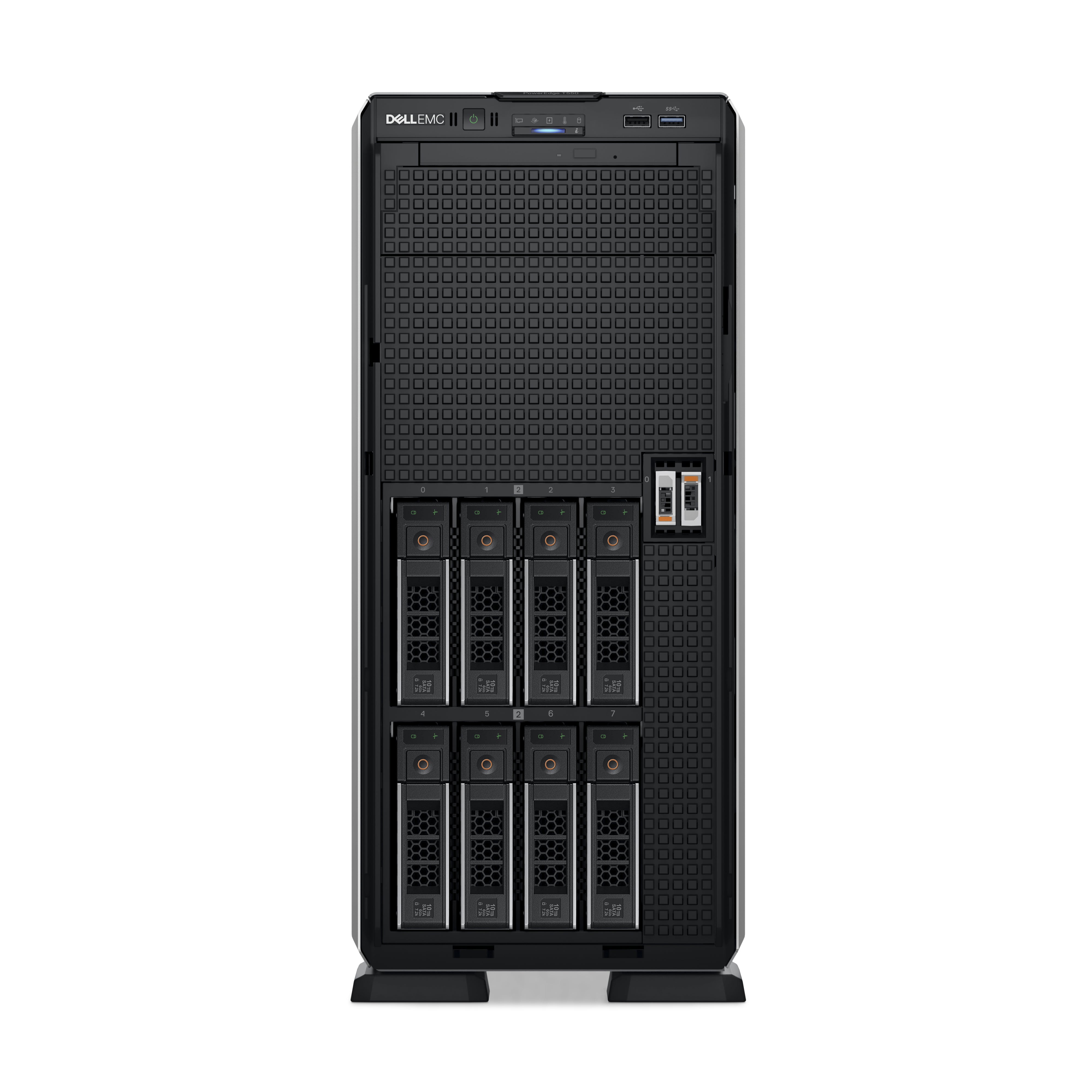 Serveur PowerEdge T550 - Tour - Xeon Silver 4309Y 3,6 GHz - 16 Go RAM - SSD 480 Go - Hot-Swap - 2 voies 3X61G