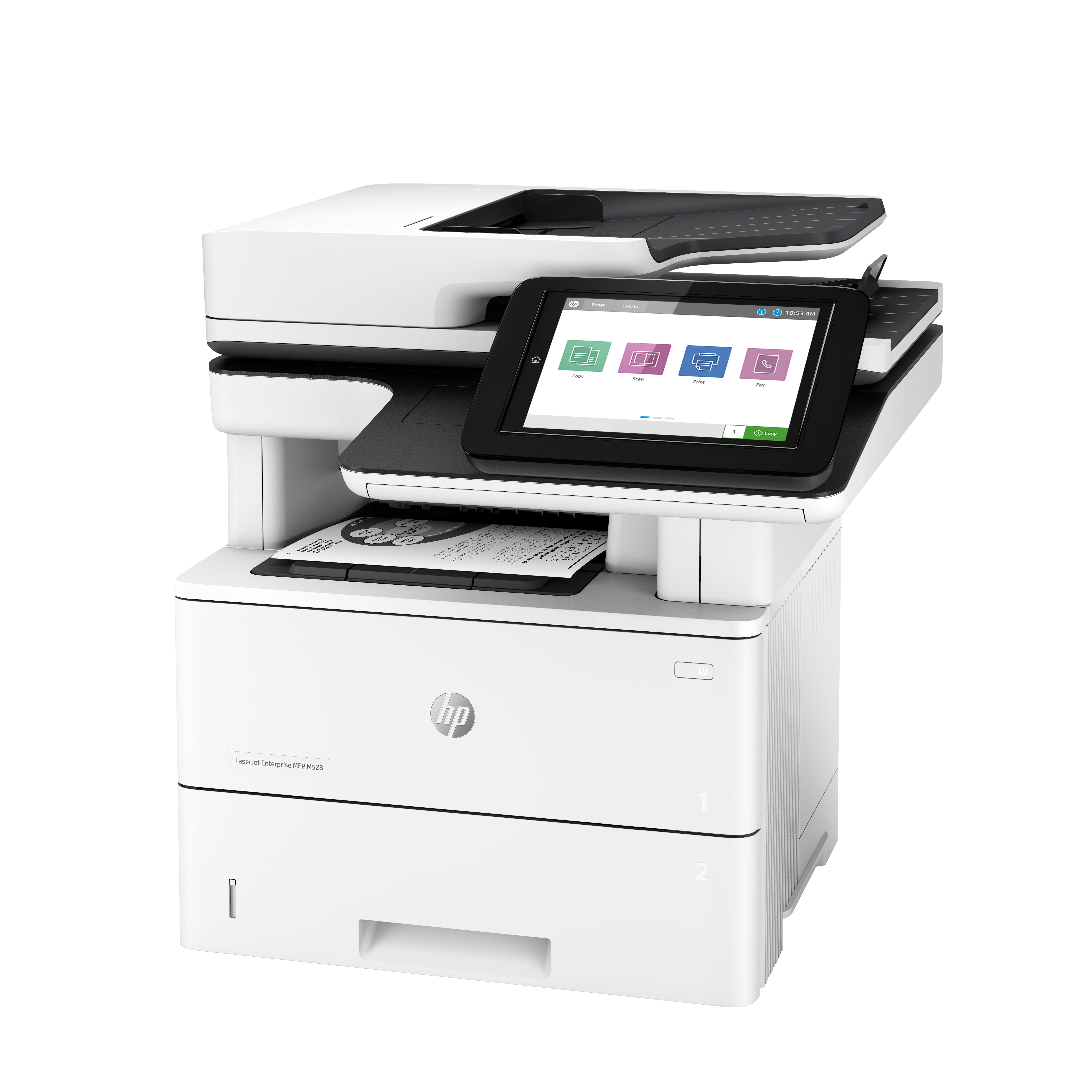HP LaserJet Enterprise M528dn Sans fil Multifunction Noir et blanc Imprimante, Copieur, Scanner; Recto verso 1PV64A#B19