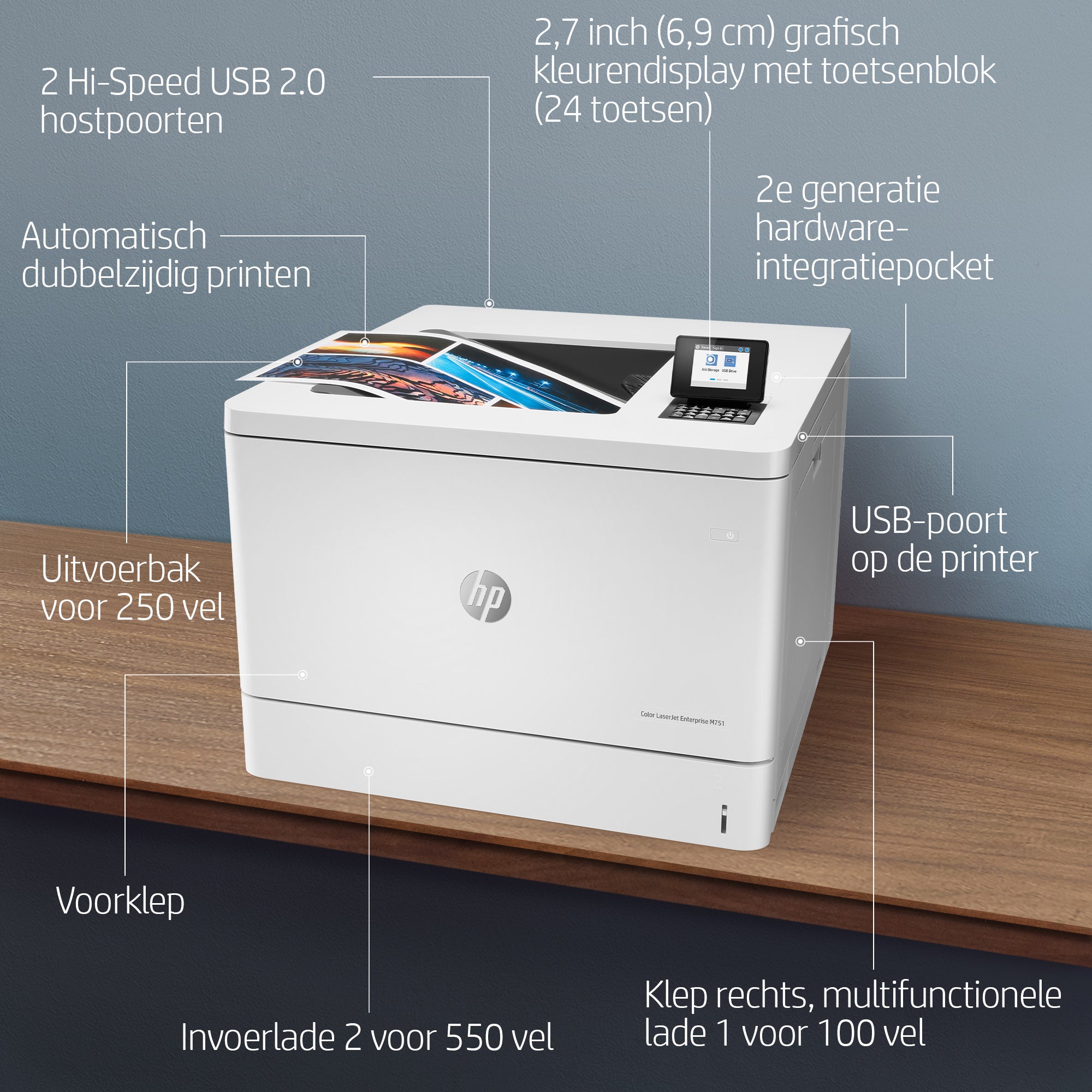 HP Color LaserJet Enterprise LaserJet Enterprise M751dn Couleur Imprimante, Ethernet uniquement; Recto verso T3U44A#B19