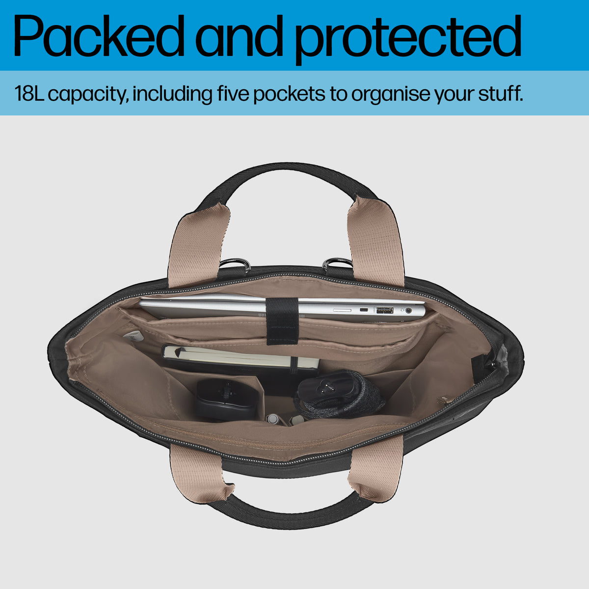 HP Sac forme sac à dos pour ordinateur portable convertible 14 pouces 9C2H1AA