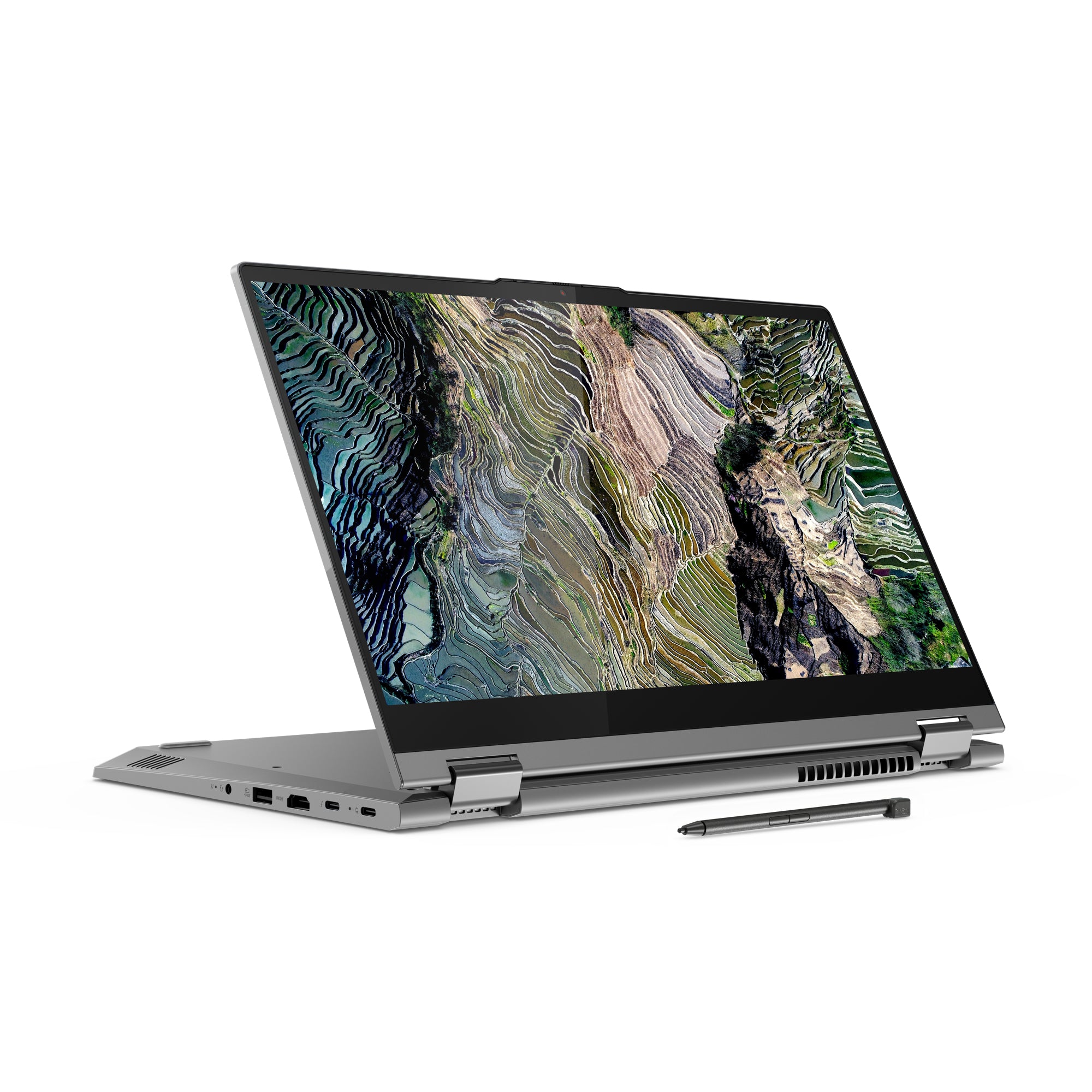 Lenovo ThinkBook 14s Yoga G3 IRU Intel® Core™ i5 i5-1335U Hybride (2-en-1) 35,6 cm (14") Écran tactile Full HD 16 Go DDR4-SDRAM 512 Go SSD Wi-Fi 6 (802.11ax) Windows 11 Pro Français Gris 21JG0007FR