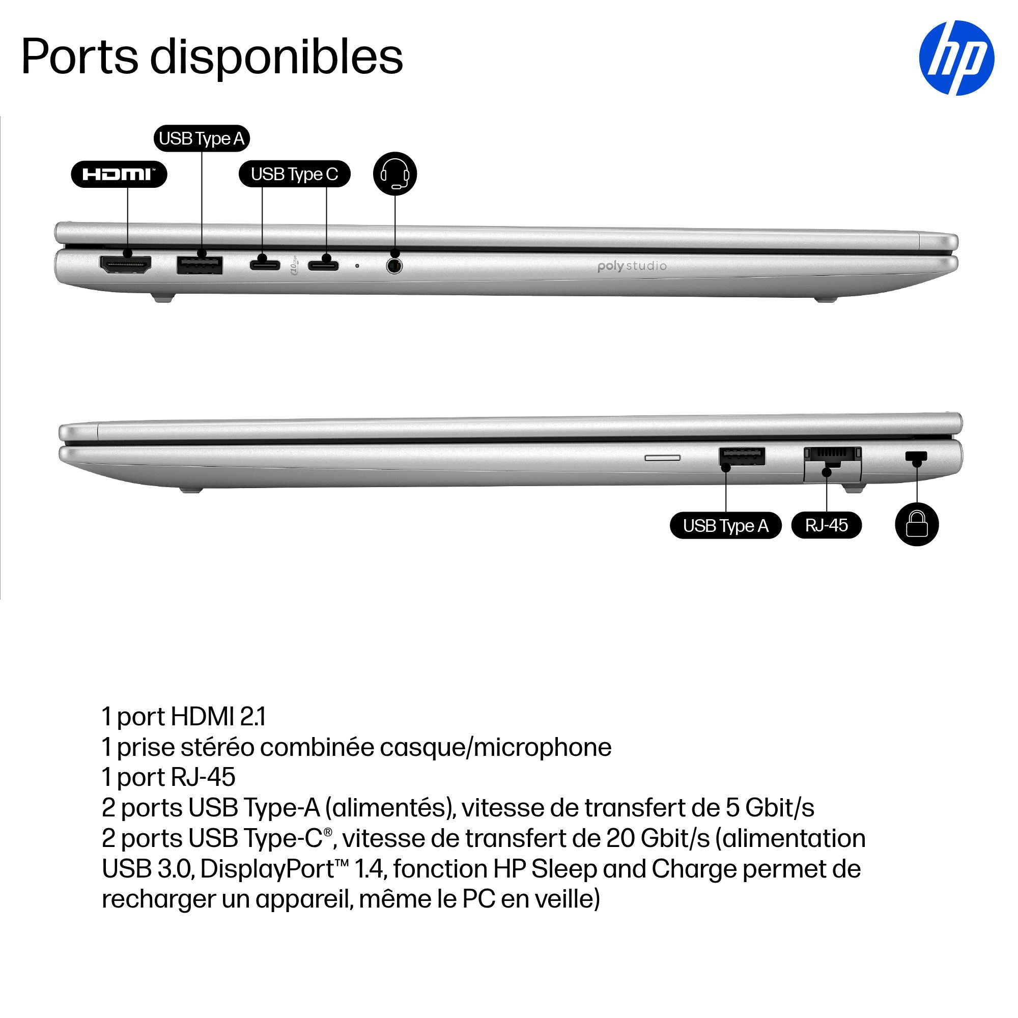 HP ProBook 4 G1i 16" Intel Core Ultra 7 255H 32Go 1TB SSD QWERTY English B9YS0ET#ABF