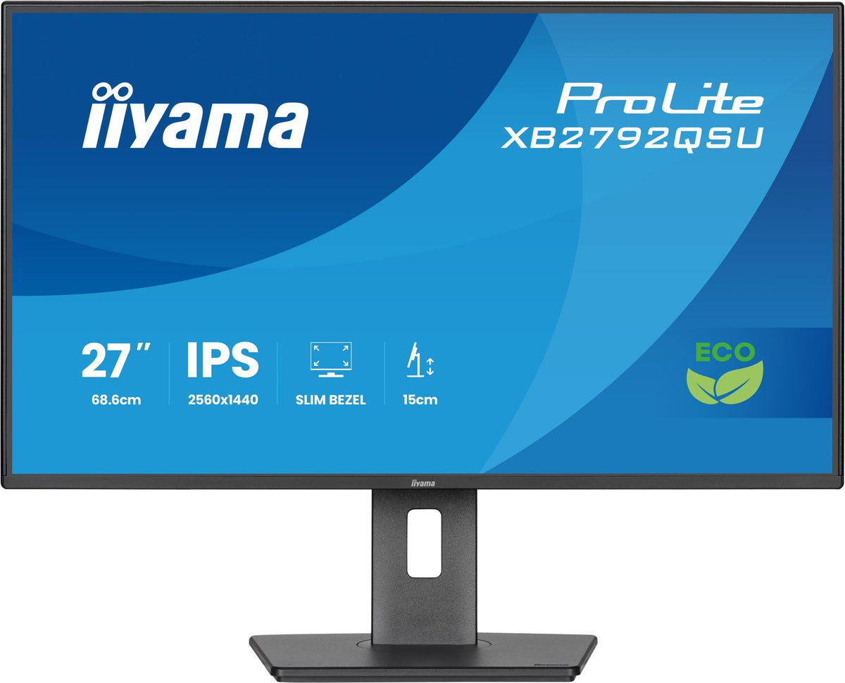 IIYAMA ProLite XB2792QSU-B1 27” QHD IPS Business Monitor – Zwart - Compridis