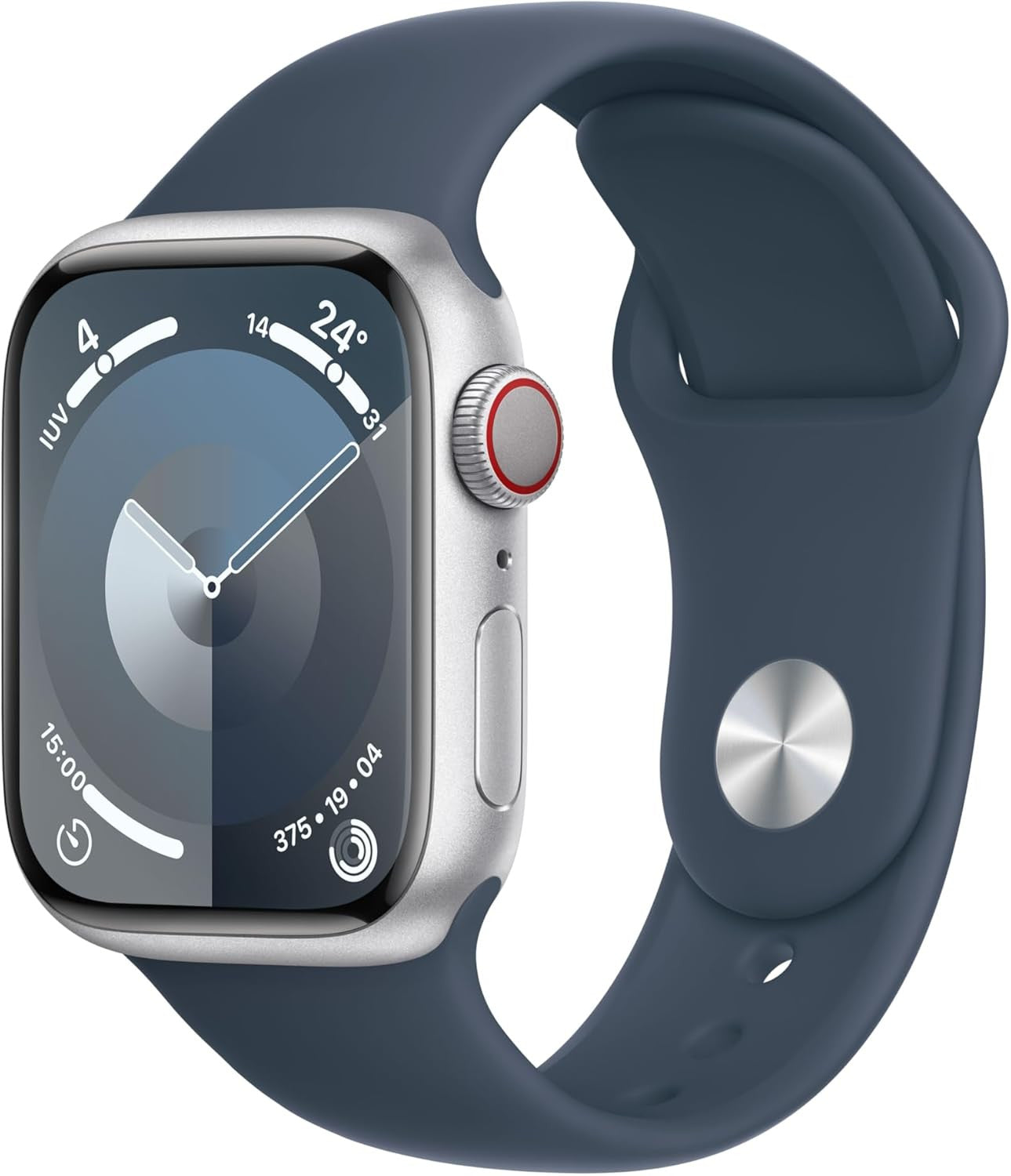 Apple Watch Series 9 41 mm Numérique 352 x 430 pixels Écran tactile 4G Argent Wifi GPS (satellite) MRHW3QL/A