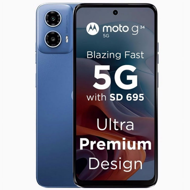 Motorola G34 16,5 cm (6.5") Double SIM Android 14 5G USB Type-C 4 Go 128 Go 5000 mAh Bleu XT2363-3