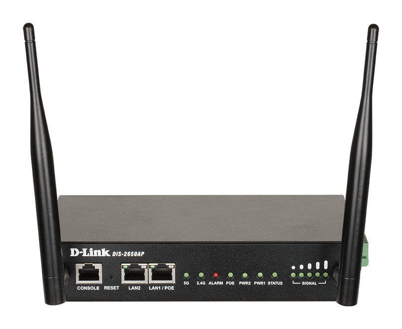 D-Link DIS-2650AP point d'accès réseaux locaux sans fil 1200 Mbit/s Noir Connexion Ethernet, supportant l'alimentation via ce port (PoE) DIS-2650AP
