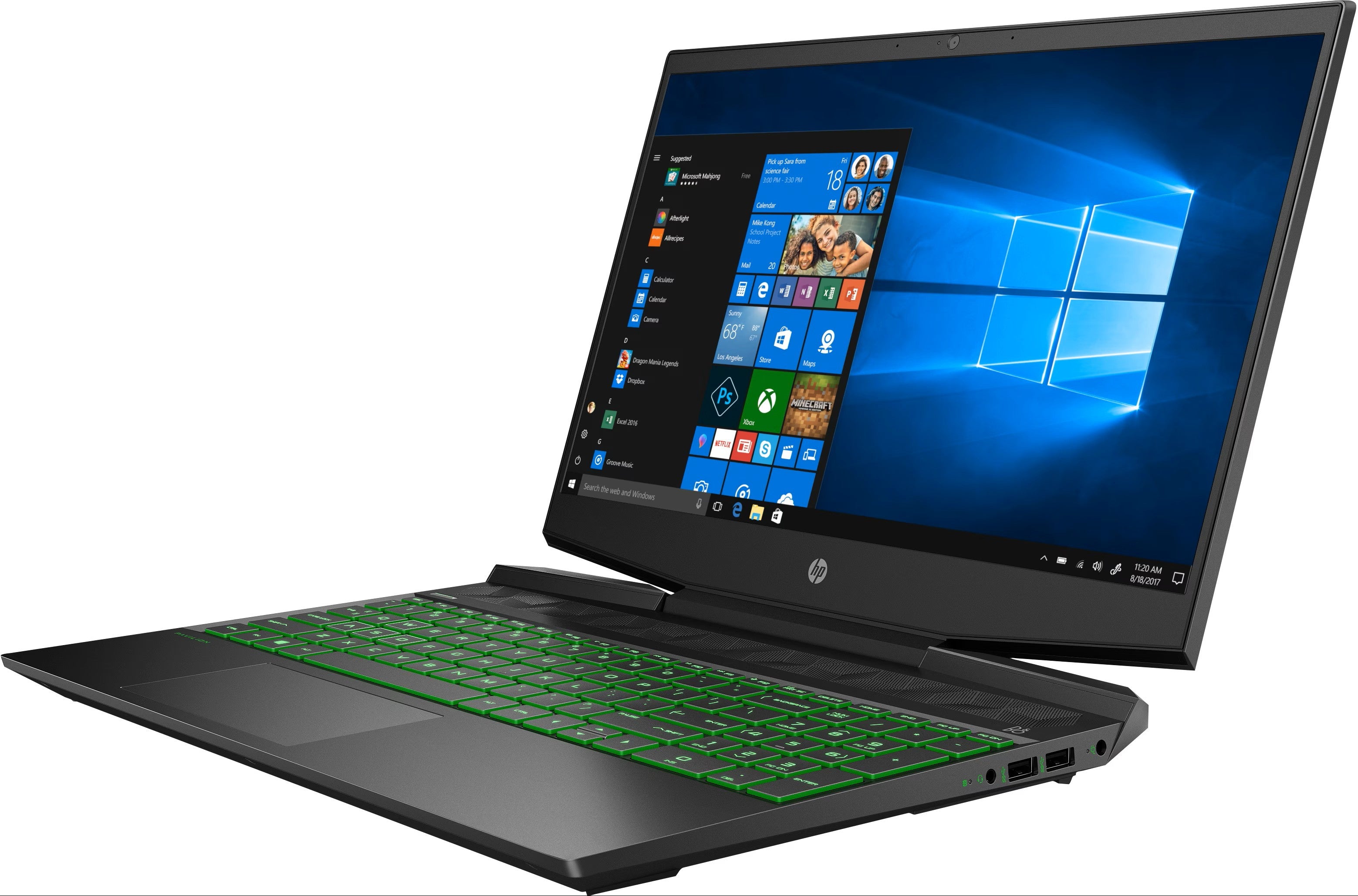 HP Pavilion i5-9300H 16 Go/512 Go/15,6" GTX 1650 Verte) Clavier allemand 15,6" 7DJ89EA#ABD