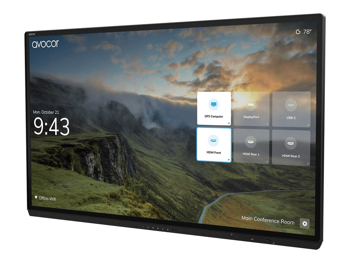 Avocor G-serie 65" LED-verlicht LCD 4K voor interactieve communicatie AVG-6560