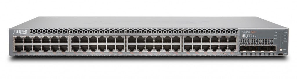 Juniper EX2300 Géré L2/L3 Gigabit Ethernet (10/100/1000) Connexion Ethernet, supportant l'alimentation via ce port (PoE) 1U Gris EX2300-24P