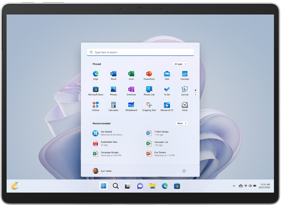 Microsoft Surface Pro 9 Intel® Core™ i5 256 Go 33 cm (13") 16 Go Wi-Fi 6E (802.11ax) Windows 11 Pro Platine QIA-00003