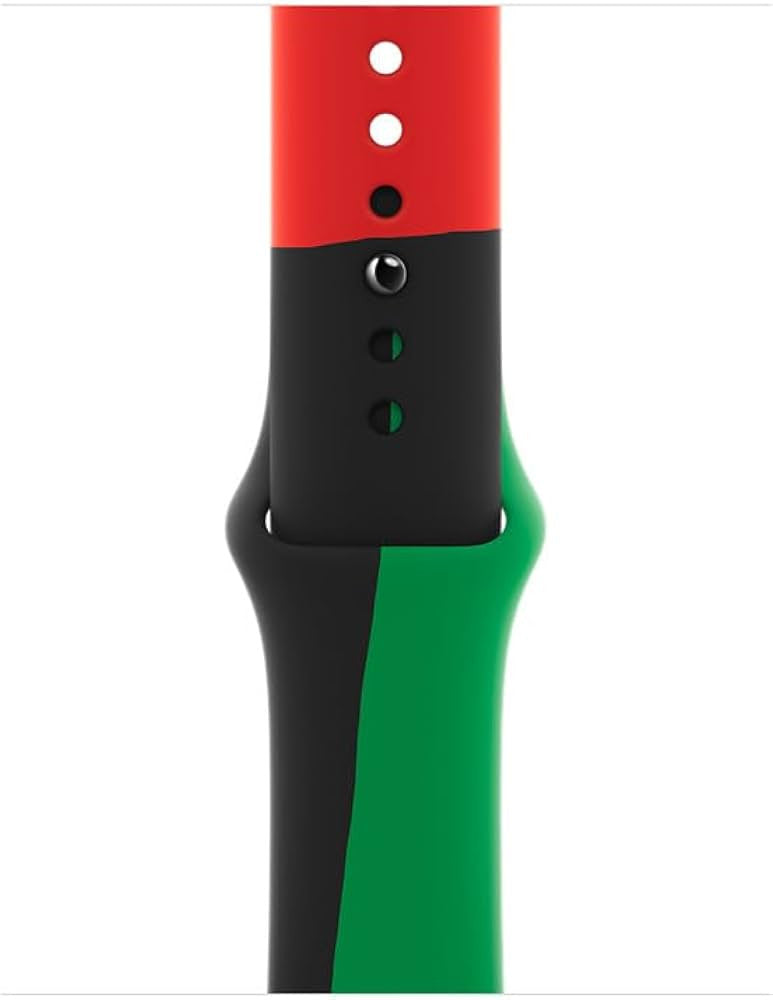 Apple MUQ53ZM/A accessoire intelligent à porter sur soi Bande Noir, Vert, Rouge Fluoroélastomère MUQ53ZM/A