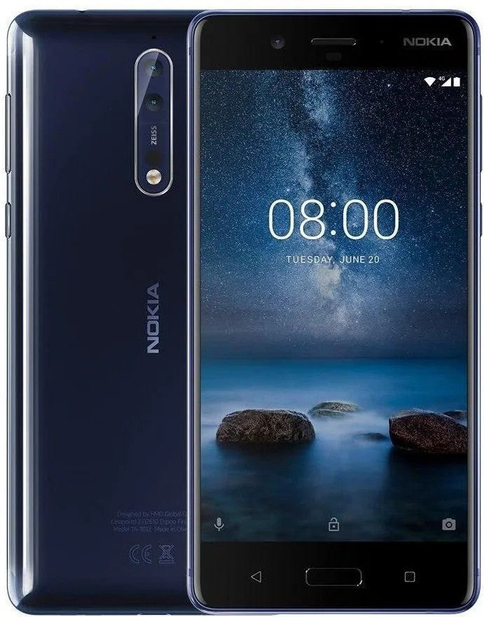Nokia 8 13,5 cm (5.3") Single SIM Android 7.1.1 4G USB Type-C 6 GB 128 GB 3090 mAh Blauw 11NB1L01A30