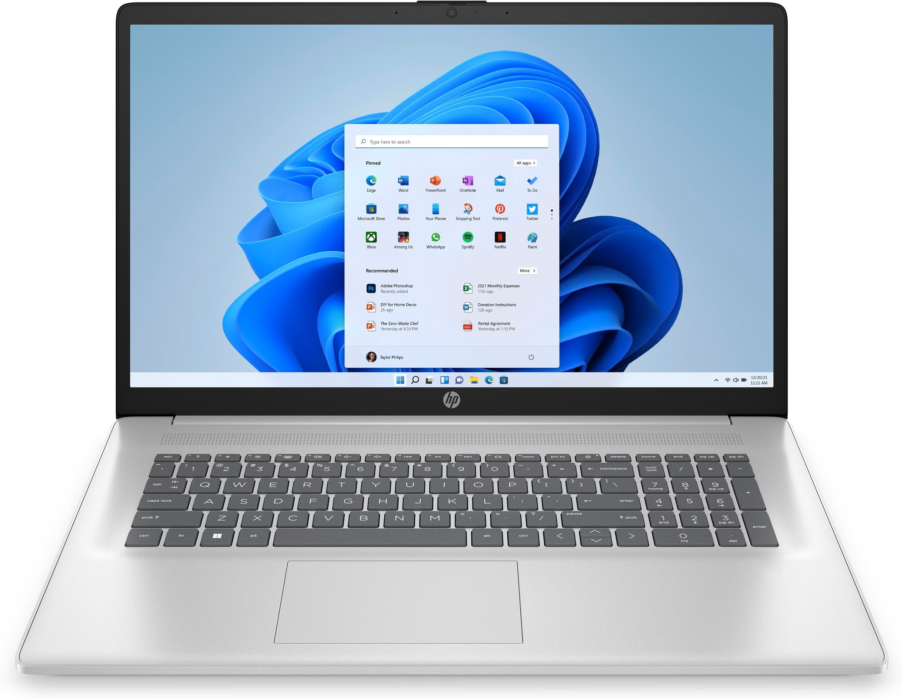 HP 17-CN0505ND Celeron N4120 8GB 128GB 17,3" QWERTY US A2UC3EA#ABH