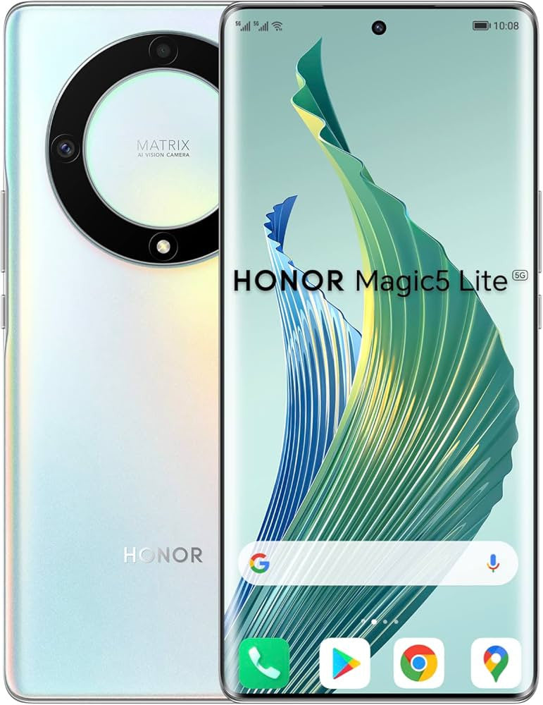 Honor Magic5 Lite 16,9 cm (6.67") Double SIM Android 12 5G USB Type-C 6 Go 128 Go 5100 mAh Argent B0BSR6S4ZM