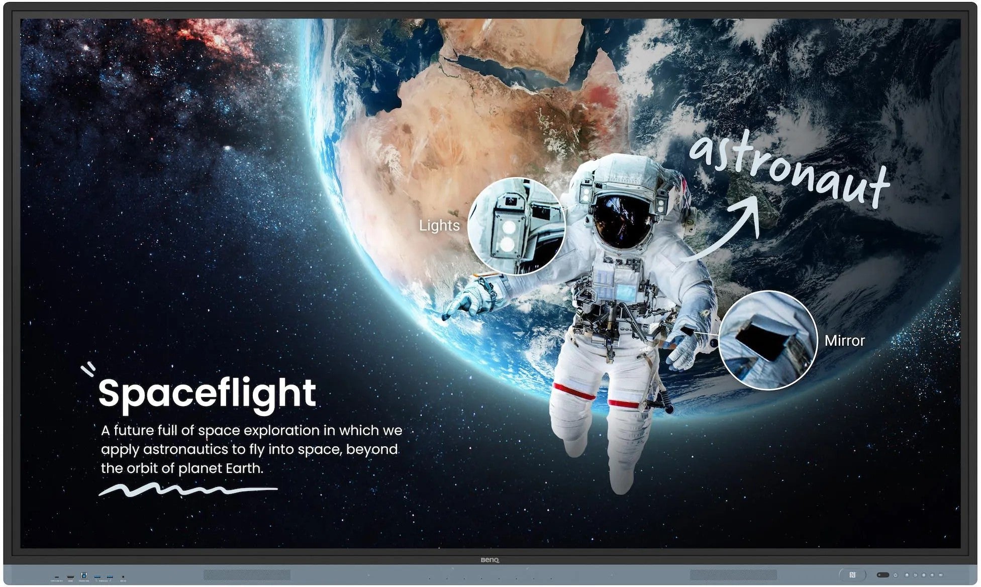 BenQ RM7504 tableau blanc interactif 190,5 cm (75") 3840 x 2160 pixels Écran tactile Noir RM7504