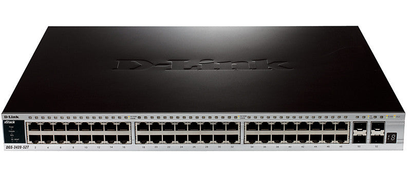 D-Link DGS-3420-52T commutateur réseau Géré L2 Noir DGS-3420-52T