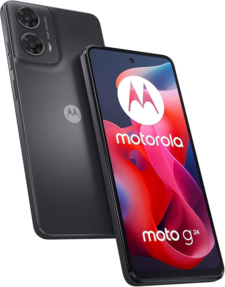Motorola 24 16,7 cm (6.56") Double SIM Android 14 4G USB Type-C 4 Go 128 Go 5000 mAh Charbon de bois PB180002SE