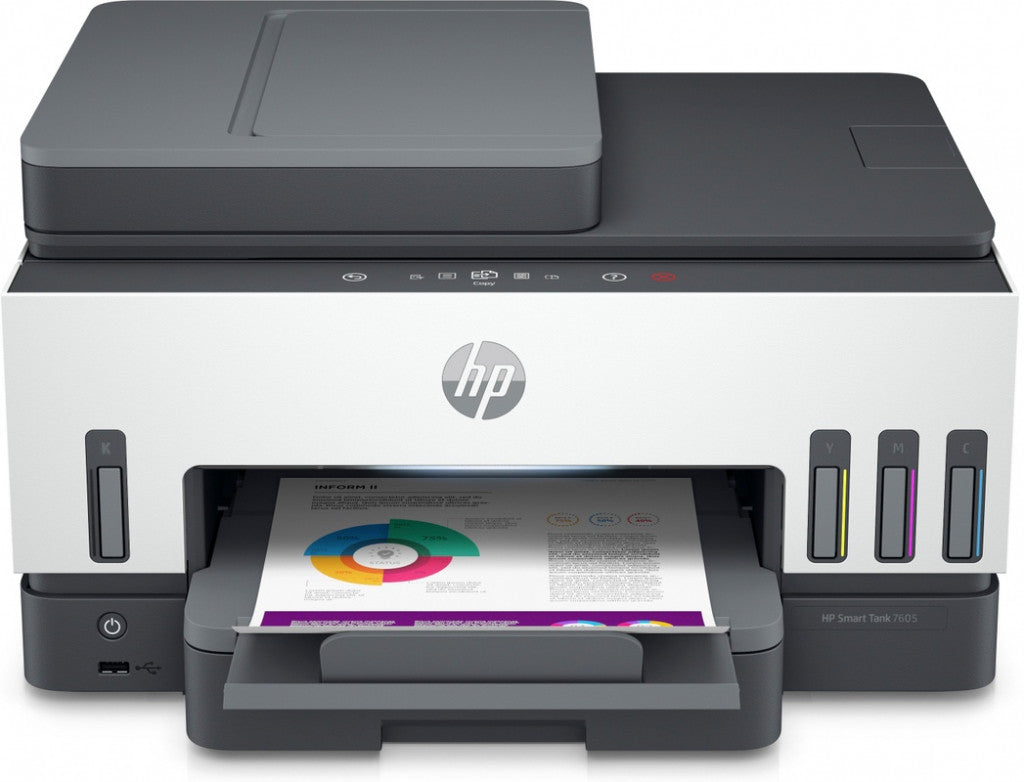 HP Smart Tank 7605 Imprimante Tout-en-Un - Sans Fil, Recto-Verso, Couleur