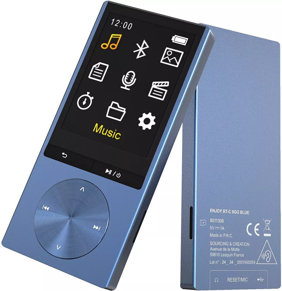 ESSENTIAL Geniet van de BT - C 8GB Blue 2024 MP4 - speler 8011309 - Compridis