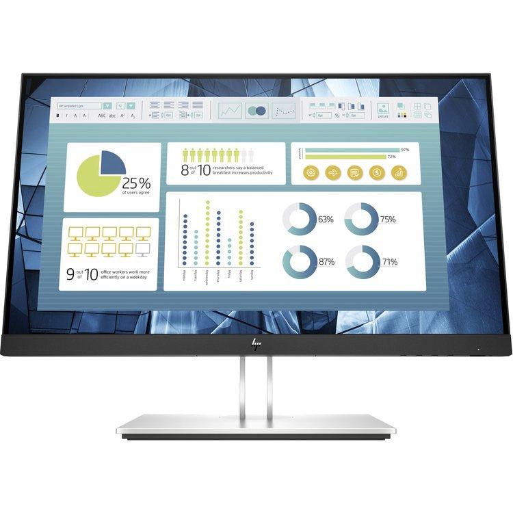HP E-Series E22 G4 écran plat de PC 54,6 cm (21.5") 1920 x 1080 pixels Full HD LCD Noir, Argent 9VH72AA#ABB