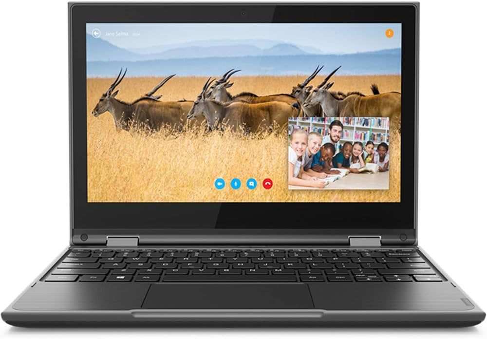Lenovo 300e Chromebook Gen 3 (AMD) AMD 3000 3015Ce 29,5 cm (11.6") Écran tactile HD 4 Go DDR4-SDRAM 32 Go eMMC Wi-Fi 5 (802.11ac) ChromeOS Espagnole Gris 82J9000RSP