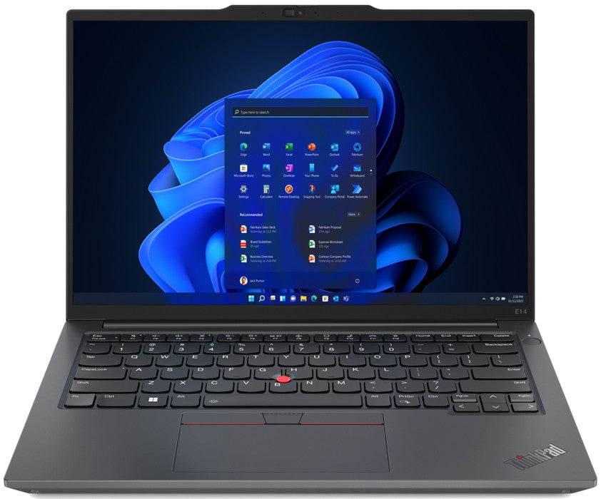 Lenovo ThinkPad E14 Gen 5 (AMD) AMD Ryzen™ 7 7730U Laptop 35.6 cm (14") WUXGA 16 GB DDR4-SDRAM 512 GB SSD Wi-Fi 6 (802.11ax) Windows 11 Pro English Black 21JR001VMH