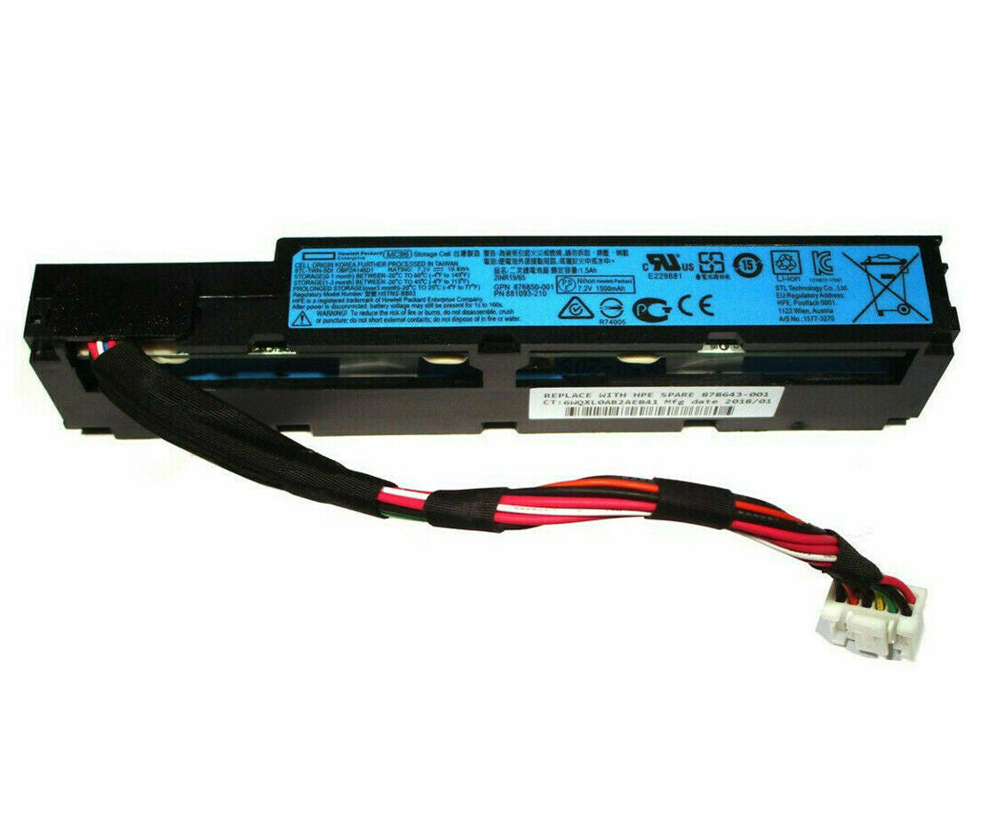 HPE Module de batterie de stockage intelligent 96 W avec câble de 260 mm 878644-001
