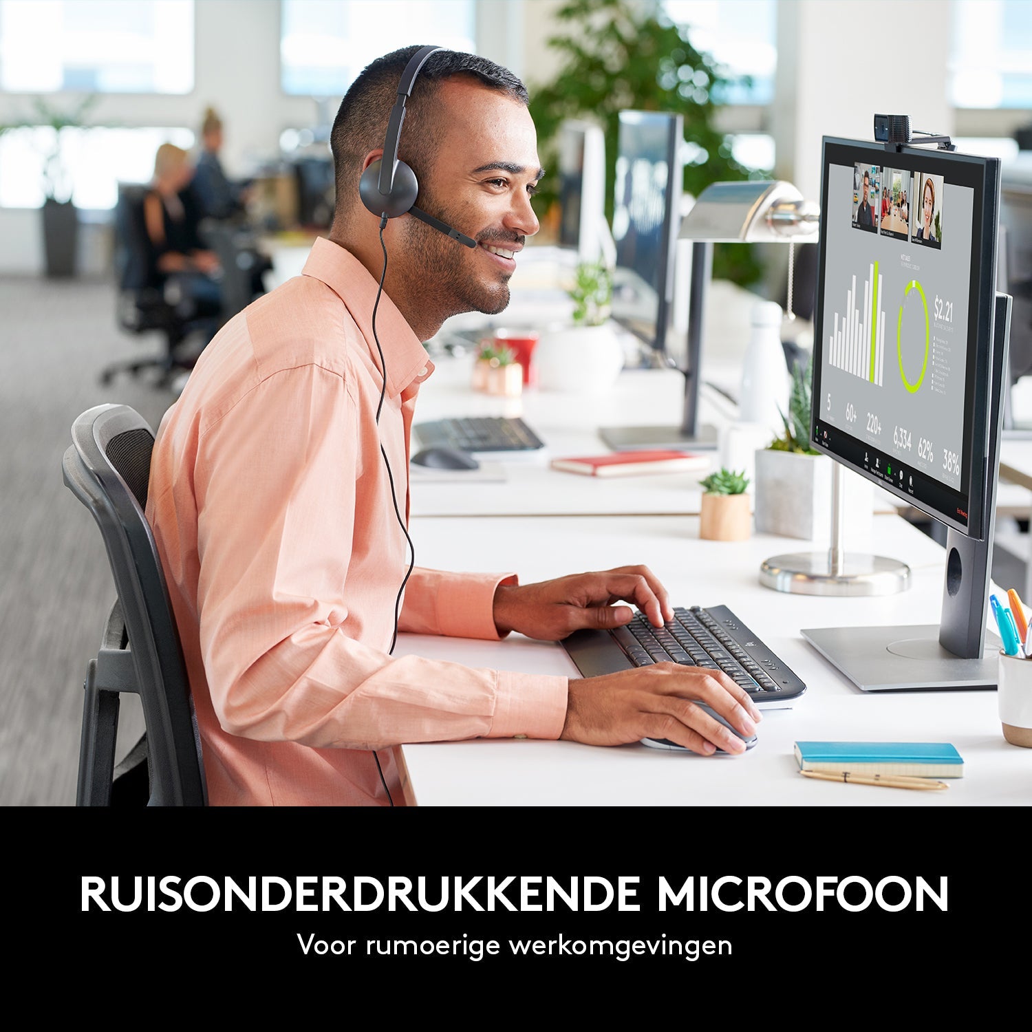 Logitech H340 USB Computer Headset Met digitale audio 981-000475 - Compridis