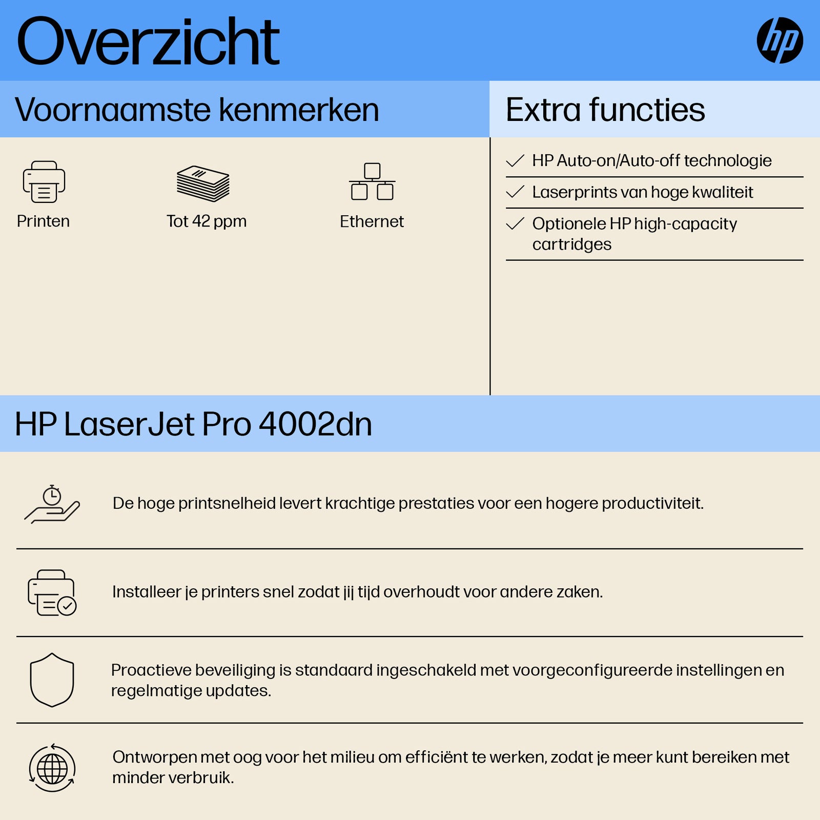 Imprimante LaserJet Pro 4002dn 2Z605F#B19
