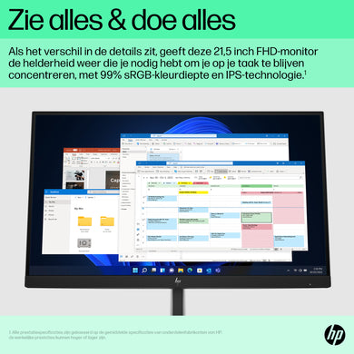 HP E22 G5 6N4E8AA 21,5″ FHD IPS 75 Hz Écran – Noir/Argent