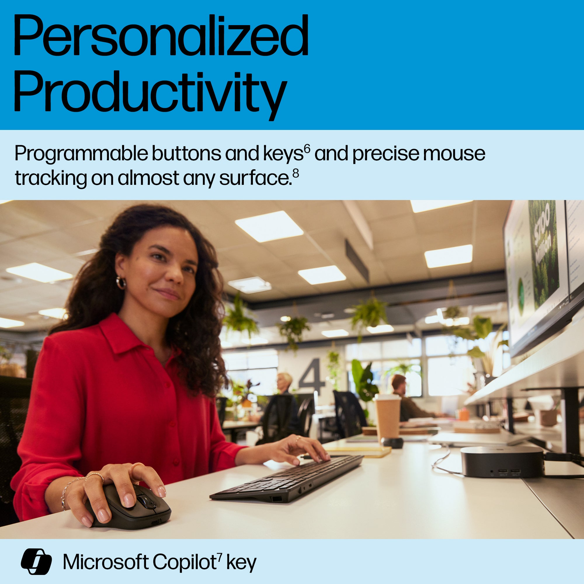 HP Ensemble clavier et souris sans fil rechargeables multi-appareils 725 9T5B0UT#ABD