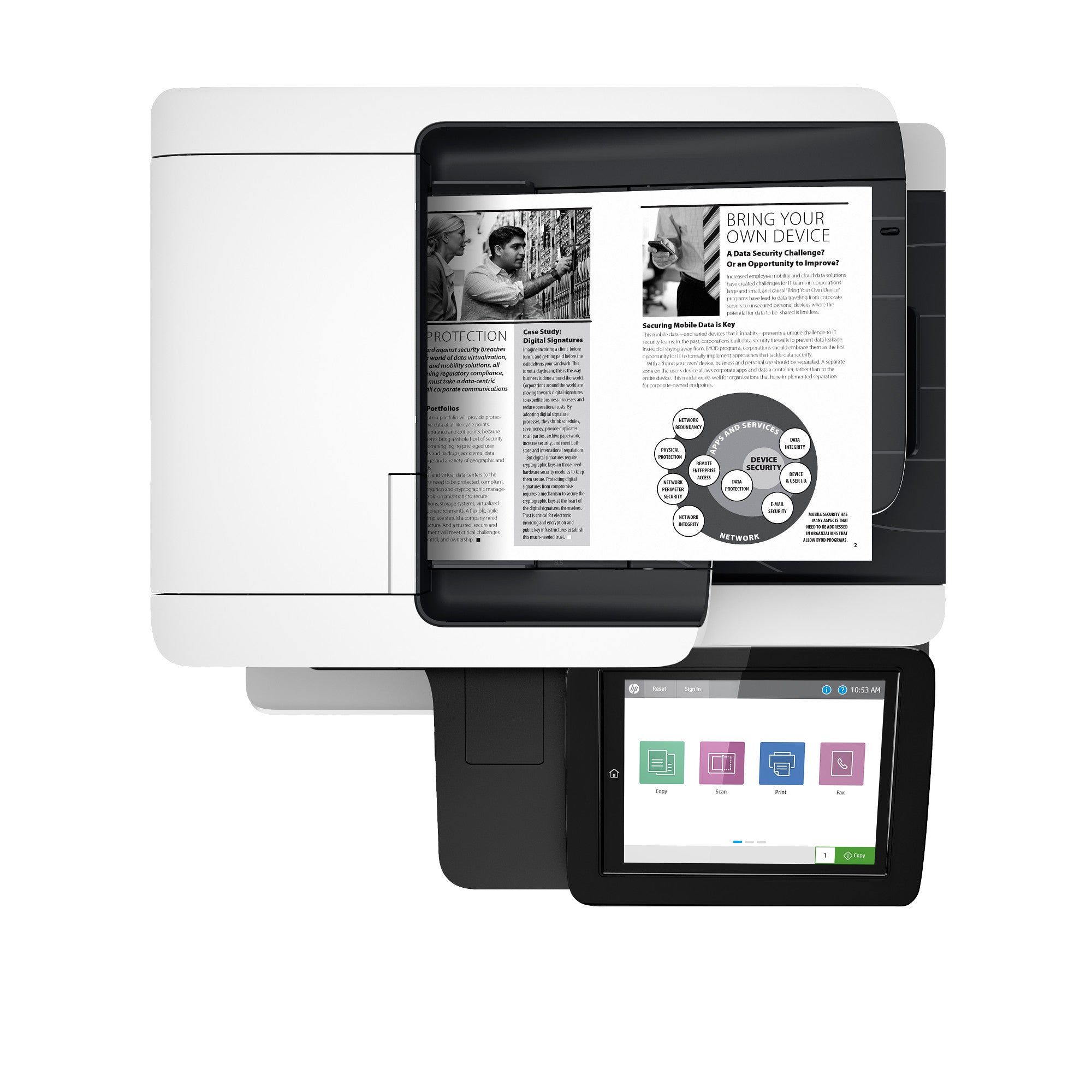 HP LaserJet Enterprise M528dn Draadloos Multifunction Zwart-wit Printer, Kopieerapparaat, scanner; dubbelzijdig 1PV64A#B19