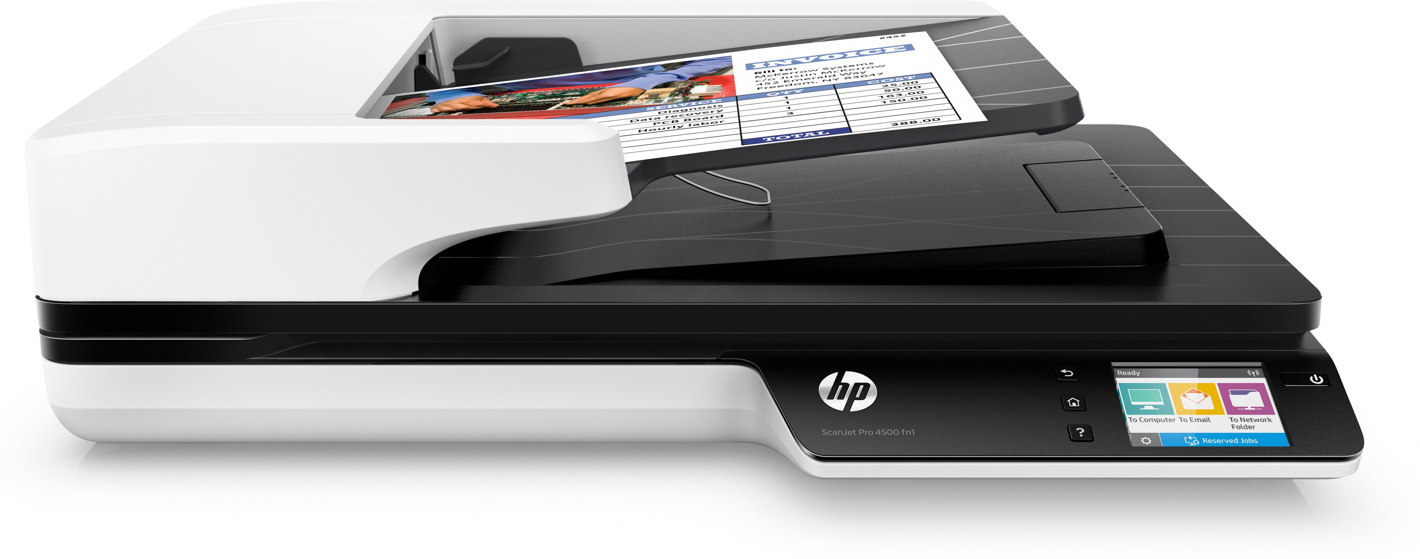 HP Scanjet Pro 4500 fn1 Scanner à plat et chargeur automatique 1200 x 1200 DPI A4 Gris L2749A#B19