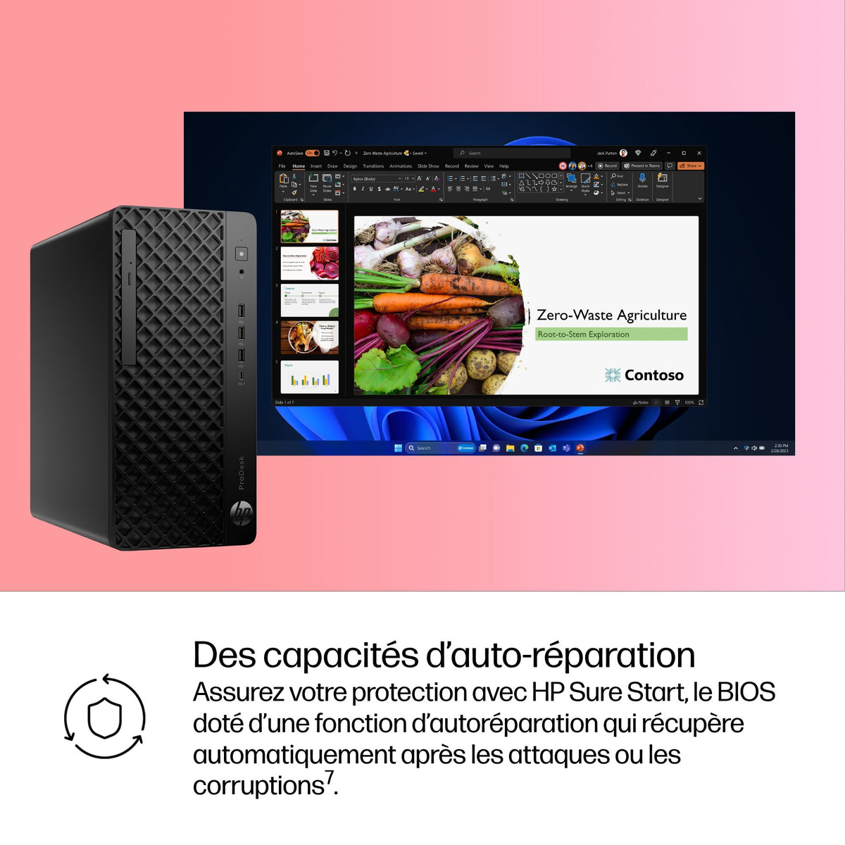 HP ProDesk 4 Tower G1i Desktop AI PC 9H7K7ET#ABF