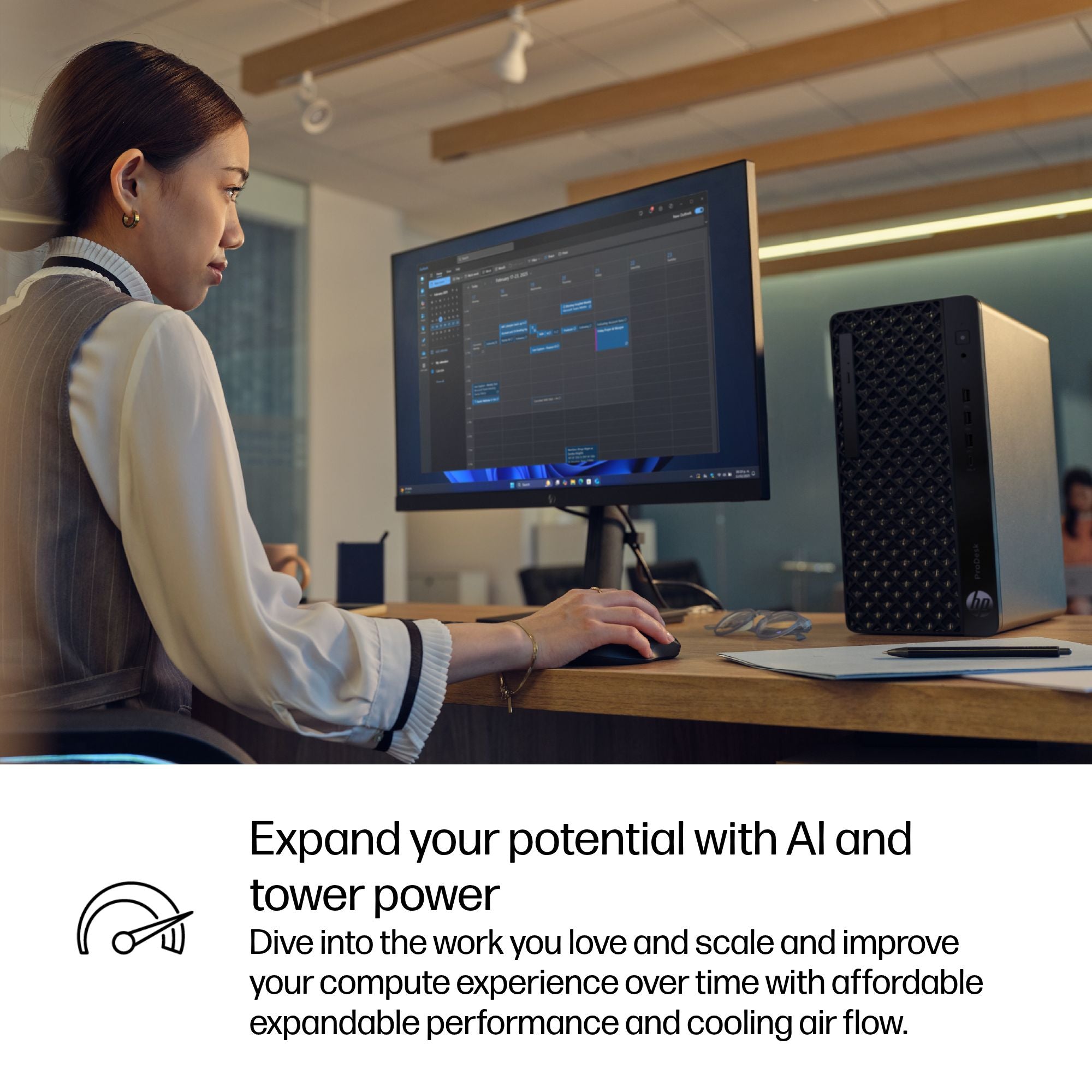 HP ProDesk 4 Tower G1i Desktop AI PC Intel Core Ultra 7 265 16 GB DDR5-SDRAM 512 GB SSD Windows 11 Pro Black 9H7K7ET#ABF