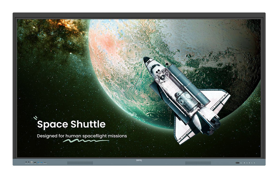 BenQ RE7504 Interactief flatscreen 190,5 cm (75") 450 cd/m² 4K Ultra HD Zwart, Grijs Touchscreen Type processor Android 9H.F9FTK.DE4