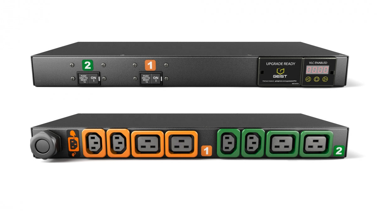 Vertiv MG01D1R1-08P443-3PS6B2H10-S energiedistributie 8 AC-uitgang(en) 1U Zwart GI10053L