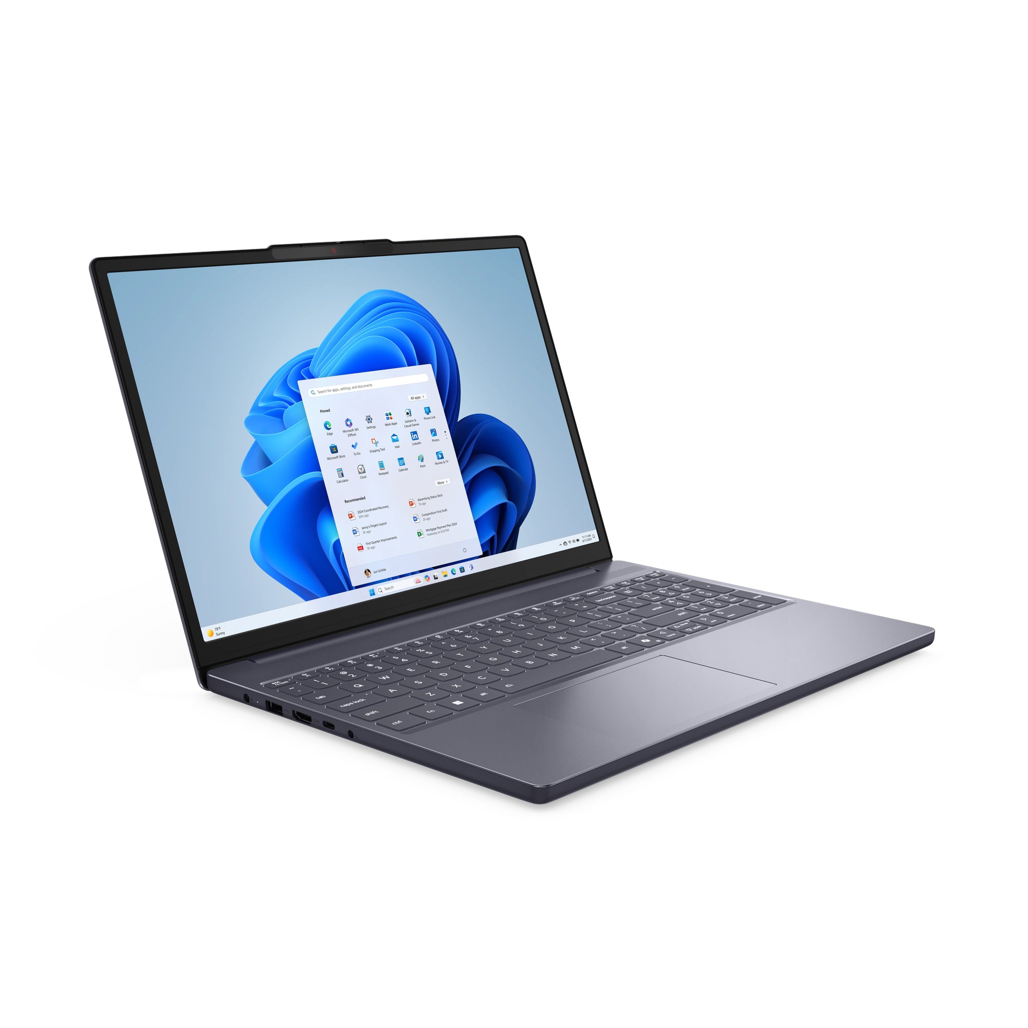 Lenovo IdeaPad Slim 3 15ARP10 AMD Ryzen™ 5 Laptop 38.9 cm (15.3") WUXGA 16 GB DDR5-SDRAM 512 GB SSD Wi-Fi 7 (802.11be) Windows 11 Home German Grey 83K7000SGE