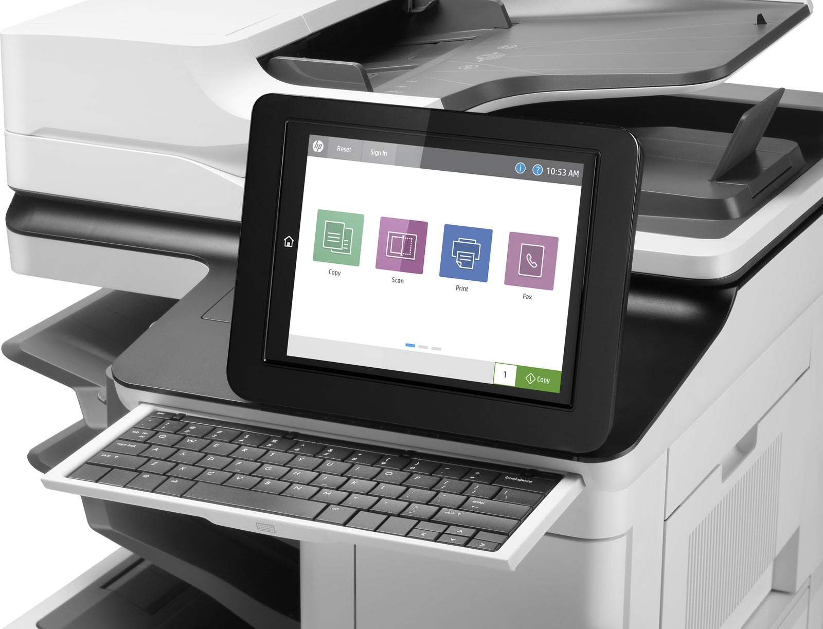 HP LaserJet Enterprise Flow MFP M635z 7PS99A#B19 - Noir et blanc, 65 ppm