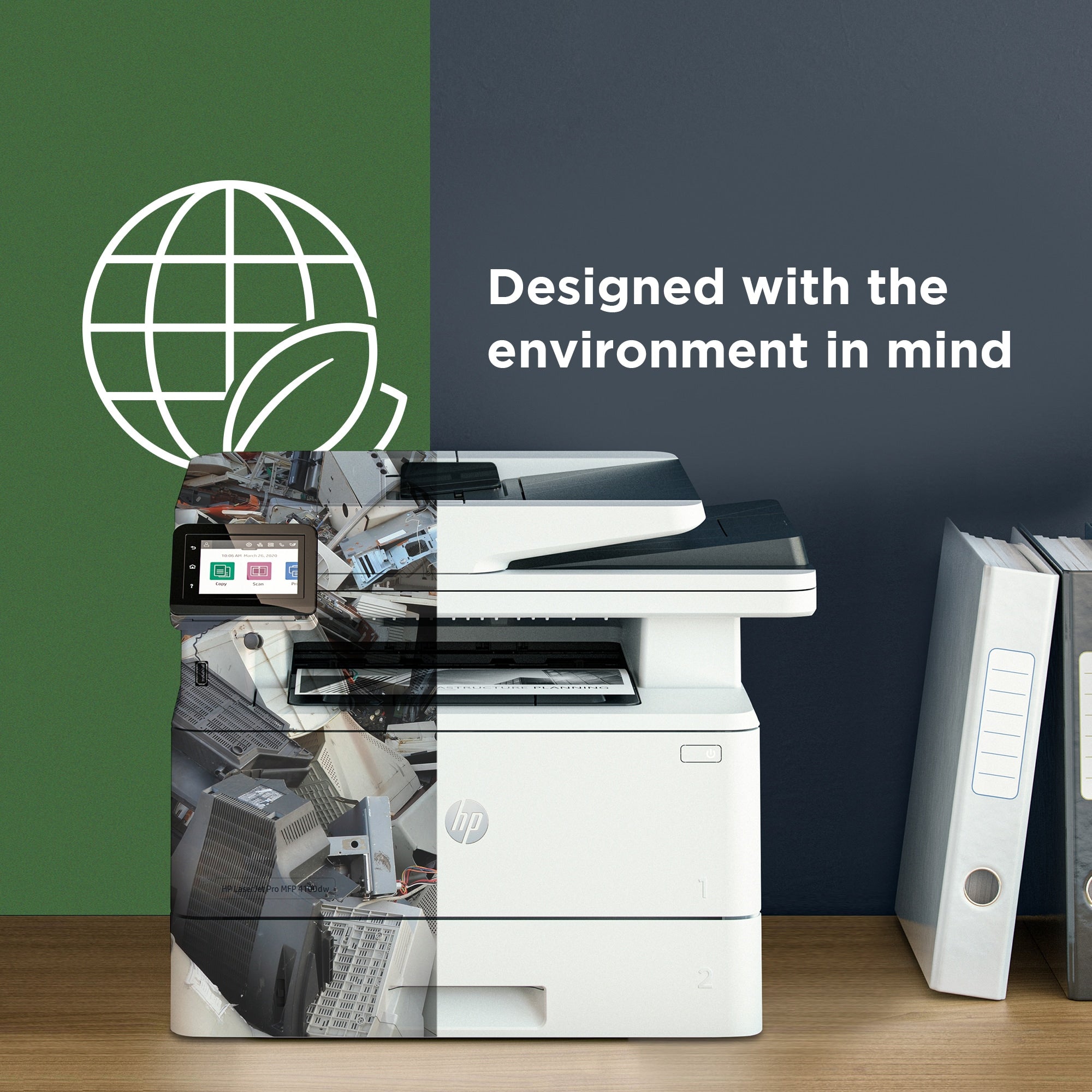 HP LaserJet Pro Imprimante 4002dw, Noir et blanc, Imprimante pour Petites/moyennes entreprises, Imprimer, Impression recto-verso; Vitesses de première page imprimée; Taille compacte; Éco-énergétique; Sécurité renforcée; Wi-Fi double fréquence 2Z606F#B19