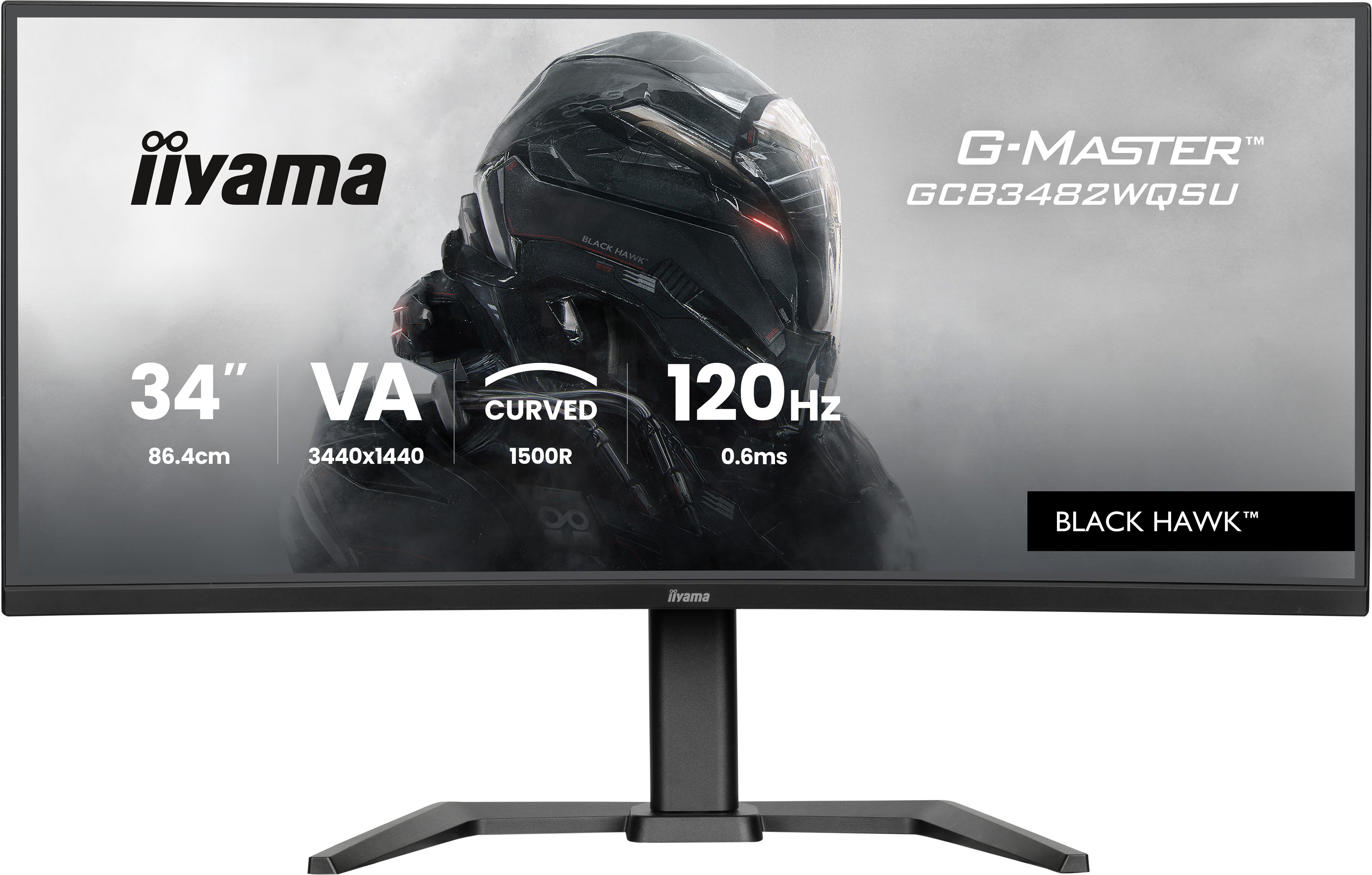 G-Master Black Hawk - 34 inch Ultra Wide Quad HD Curved Monitor - 1440x3440 GCB3482WQSU-B1