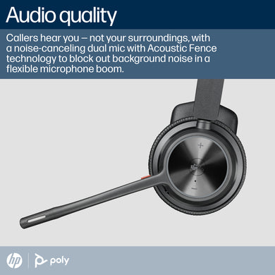 HP Poly Voyager 4310-M Microsoft Teams Certified USB-C Headset +BT700 dongle +Charging Stand 77Y97AA