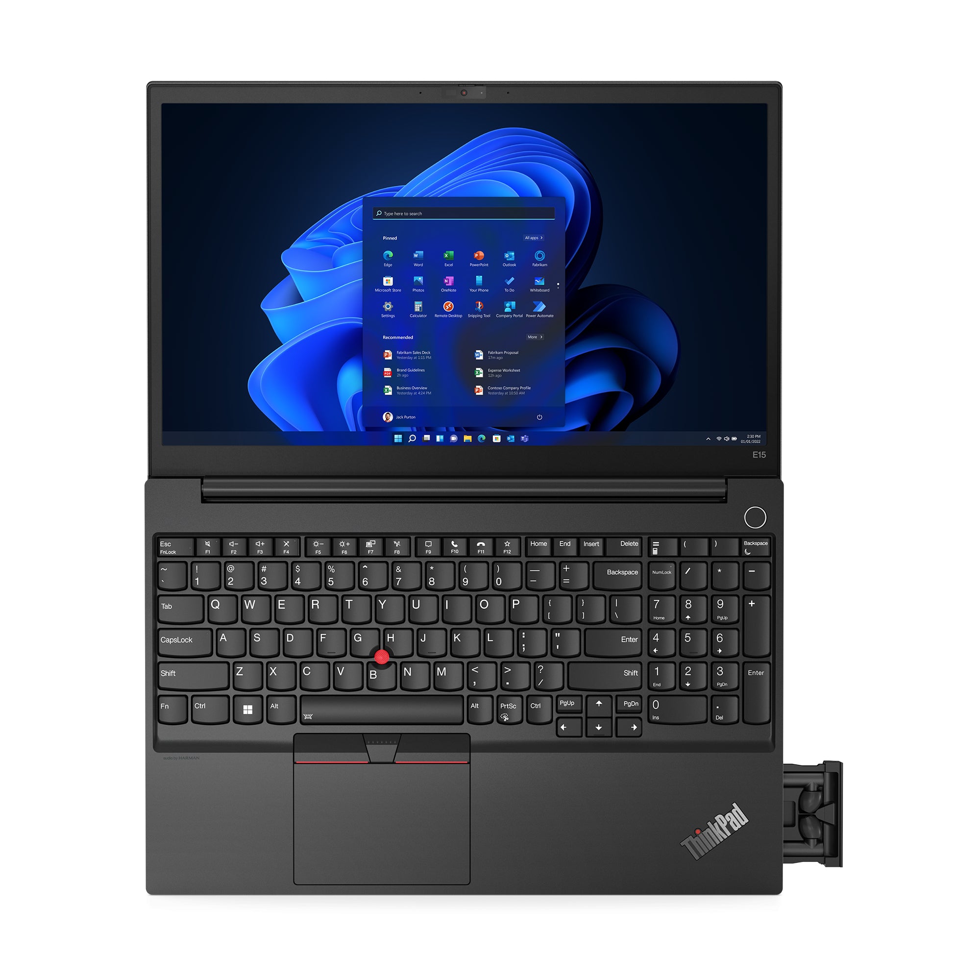 Lenovo ThinkPad E15 Gen 4 (Intel) Intel® Core™ i7 i7-1255U Ordinateur portable 39,6 cm (15.6") Full HD 16 Go DDR4-SDRAM 512 Go SSD Wi-Fi 6 (802.11ax) Windows 11 Pro Allemand Noir 21E60050GE