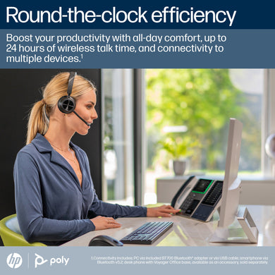 HP Poly Voyager 4310-M Microsoft Teams Certified USB-C Headset + BT700 dongle + oplaadstatief 77Y97AA - Compridis